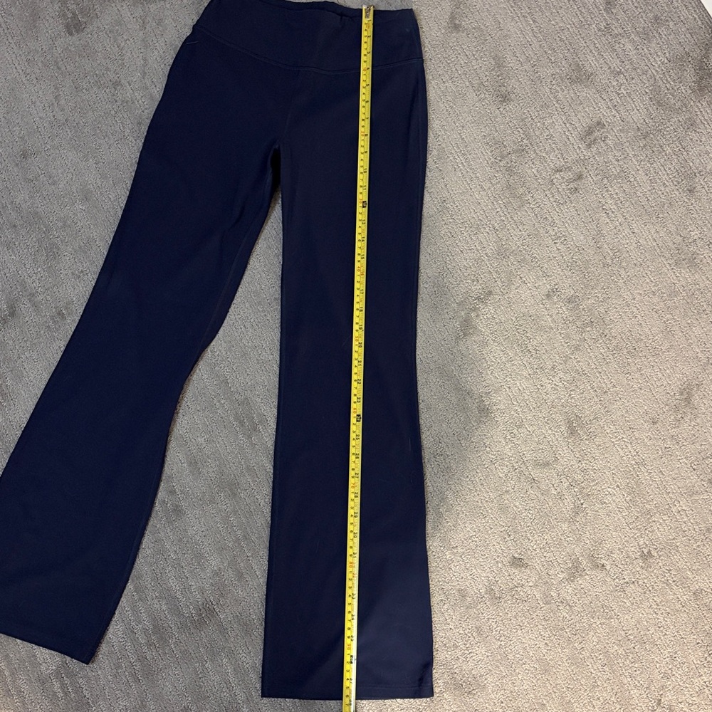 Athleta Girl High Rise Wide Leg Navy Pants with Elastic Waistband - Picture 3 of 7